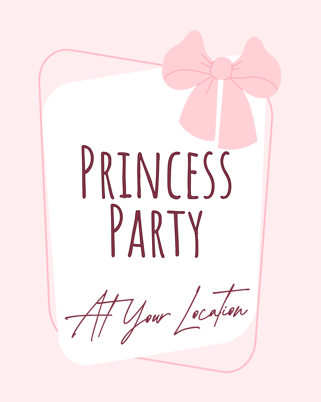 Princess Birthday Party Deposit at Your Location