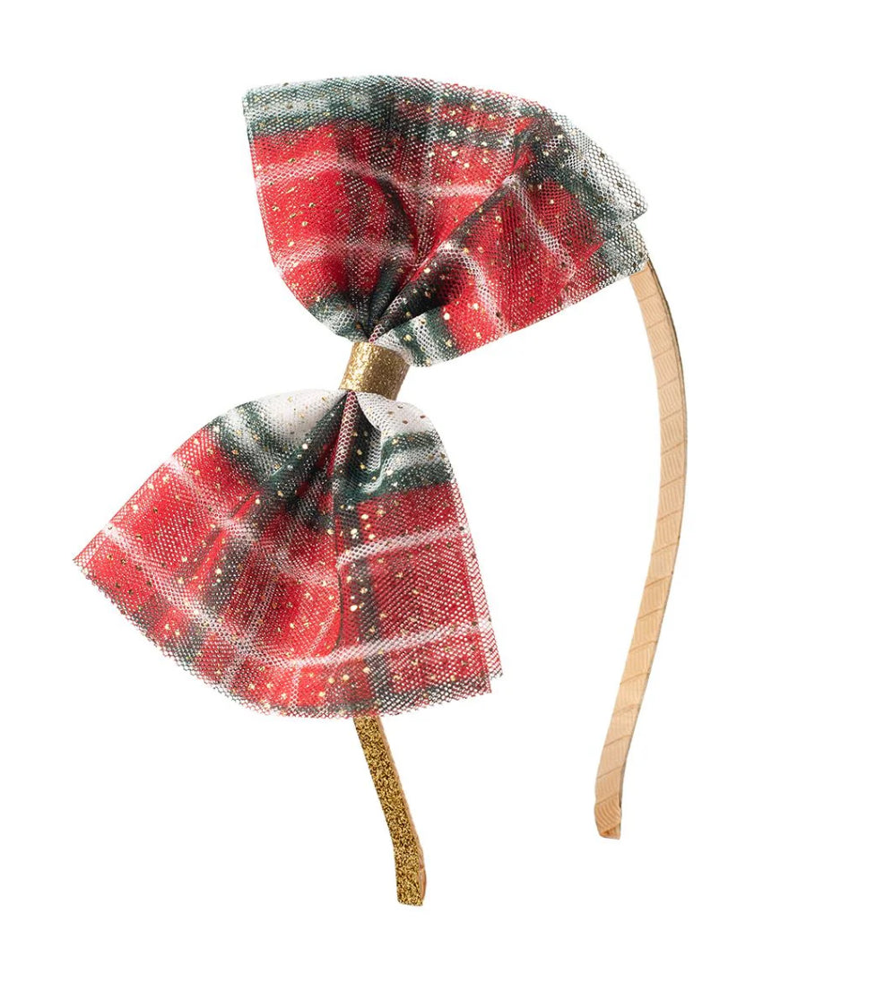 Christmas Plaid Tulle Headband