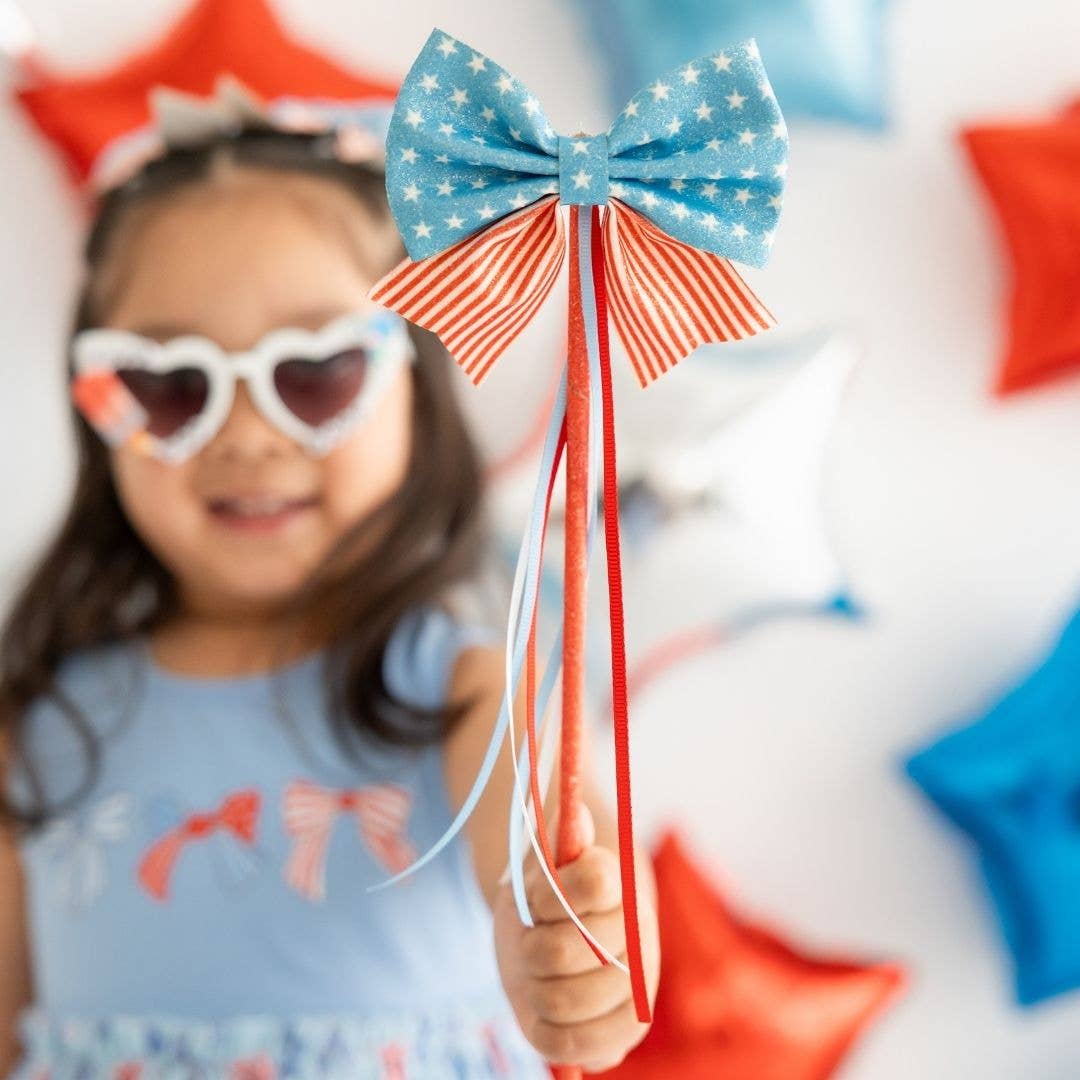 Patriotic Bow Wand - 4th of July - Dress Up