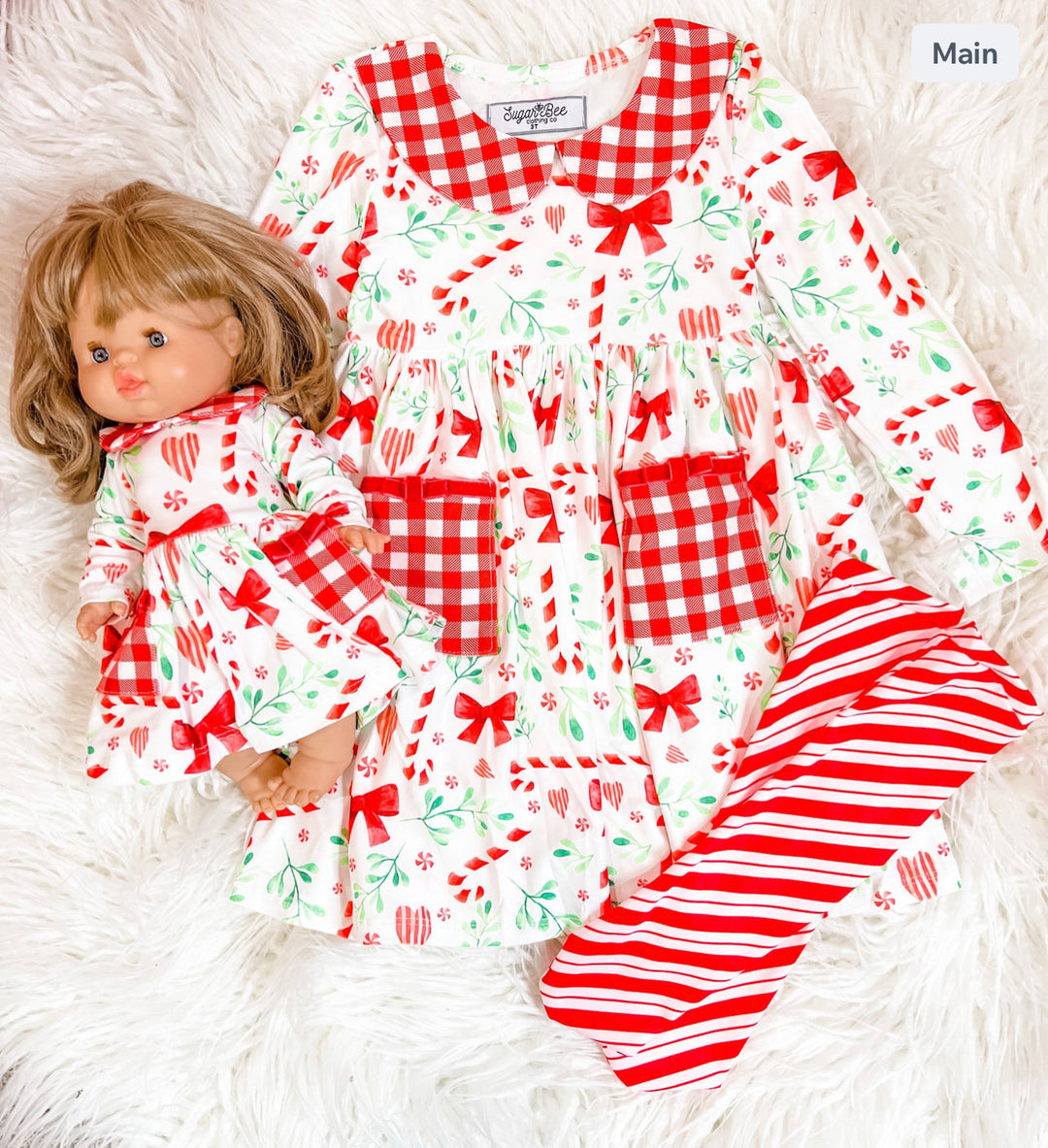 Candy Cane Doll Dress