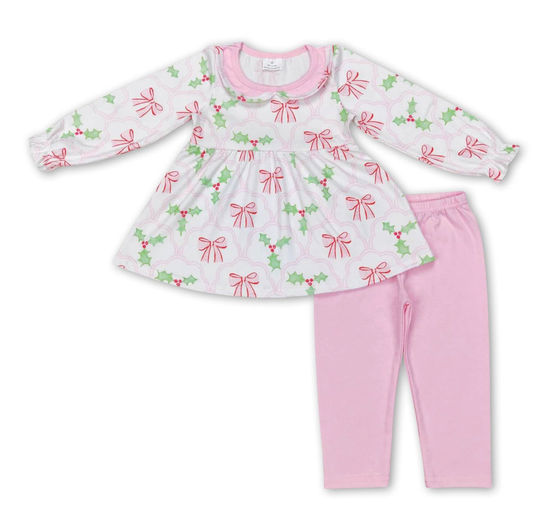 Pink Bow Holiday Set
