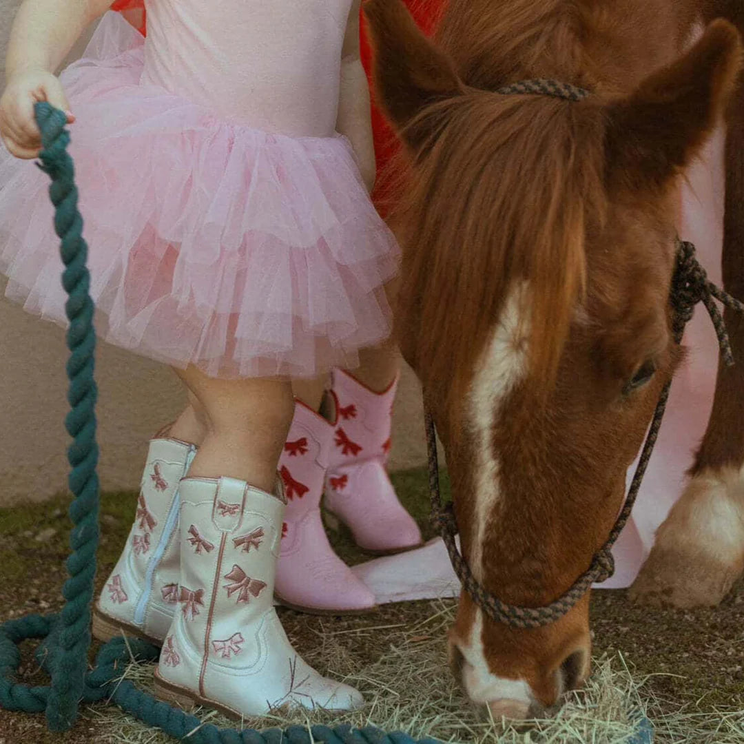 Pink Bow Boots