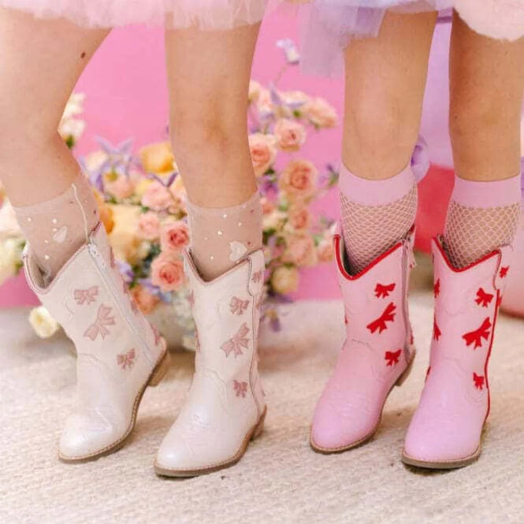 Pink Bow Boots