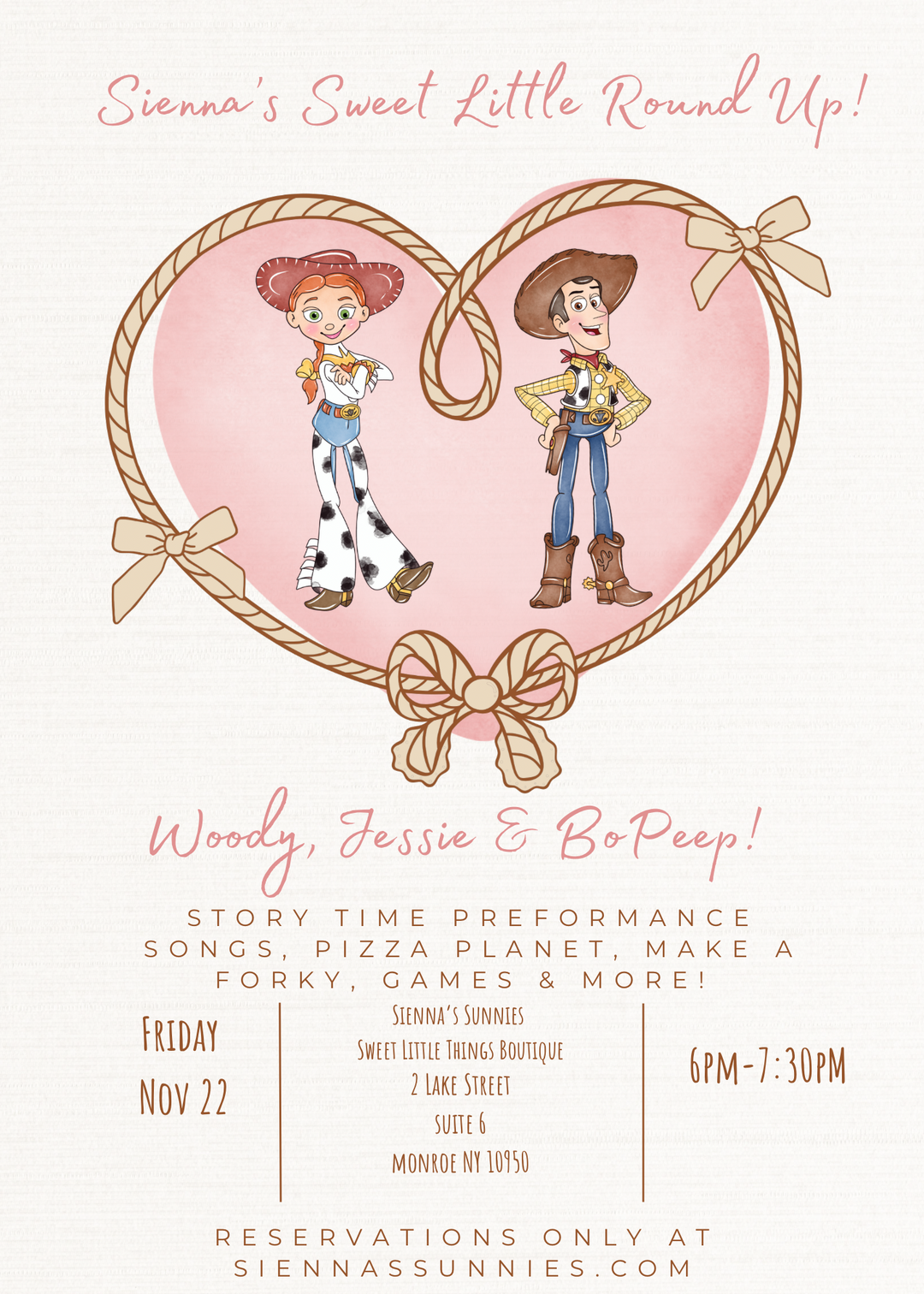 11/22 6pm Woody, Jessie & Bopeep’s Round Up!