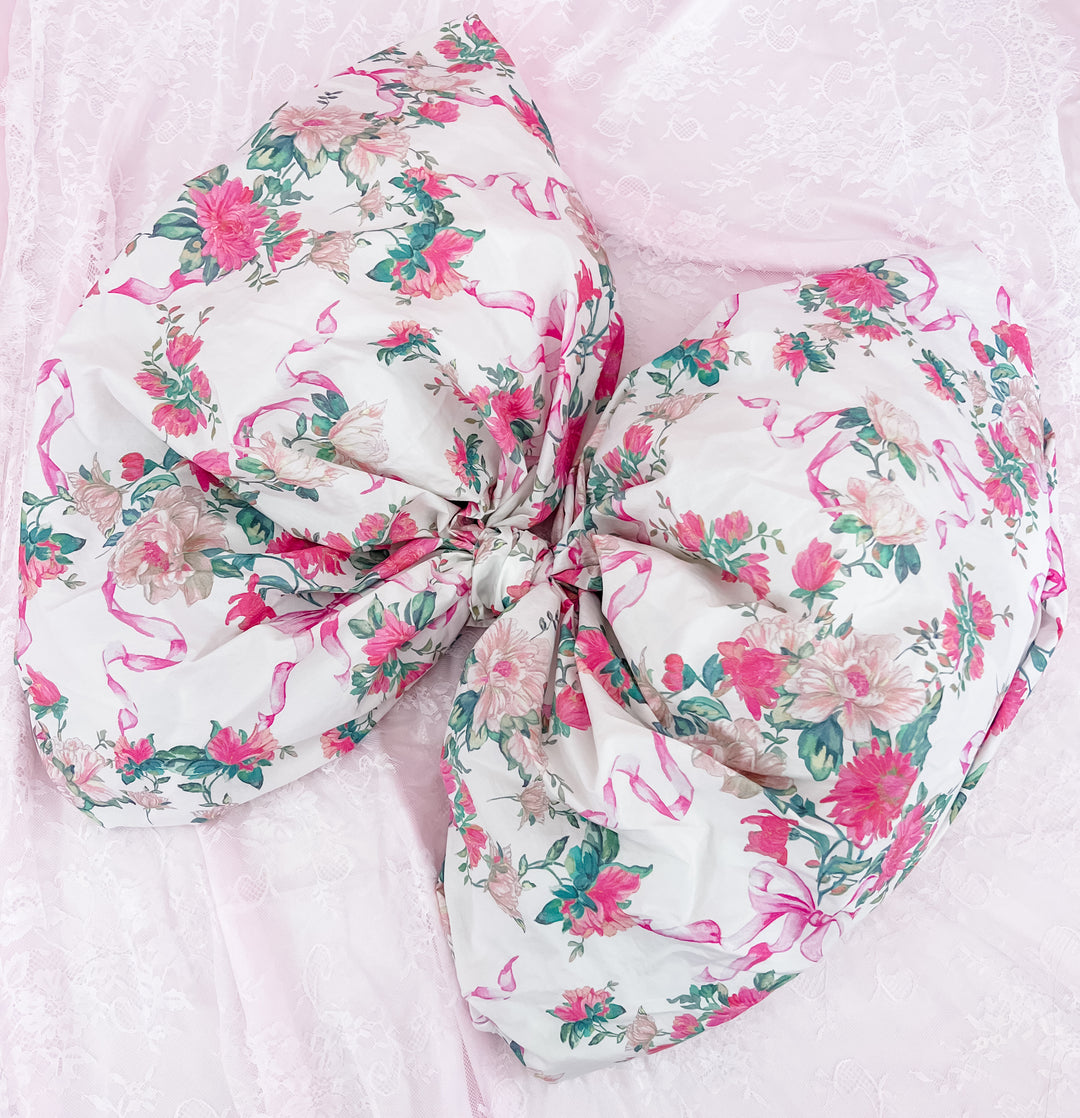 Bespoke LoveShackFancy Cabbage Rose Fabric Wall Bow
