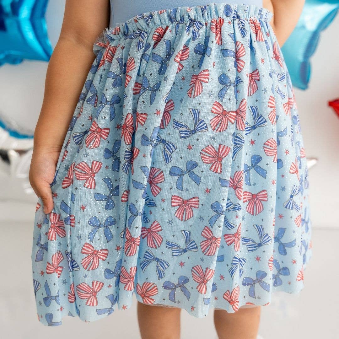 Patriotic Bow Tank Tutu Dress - 4th of July - Girls Dresses