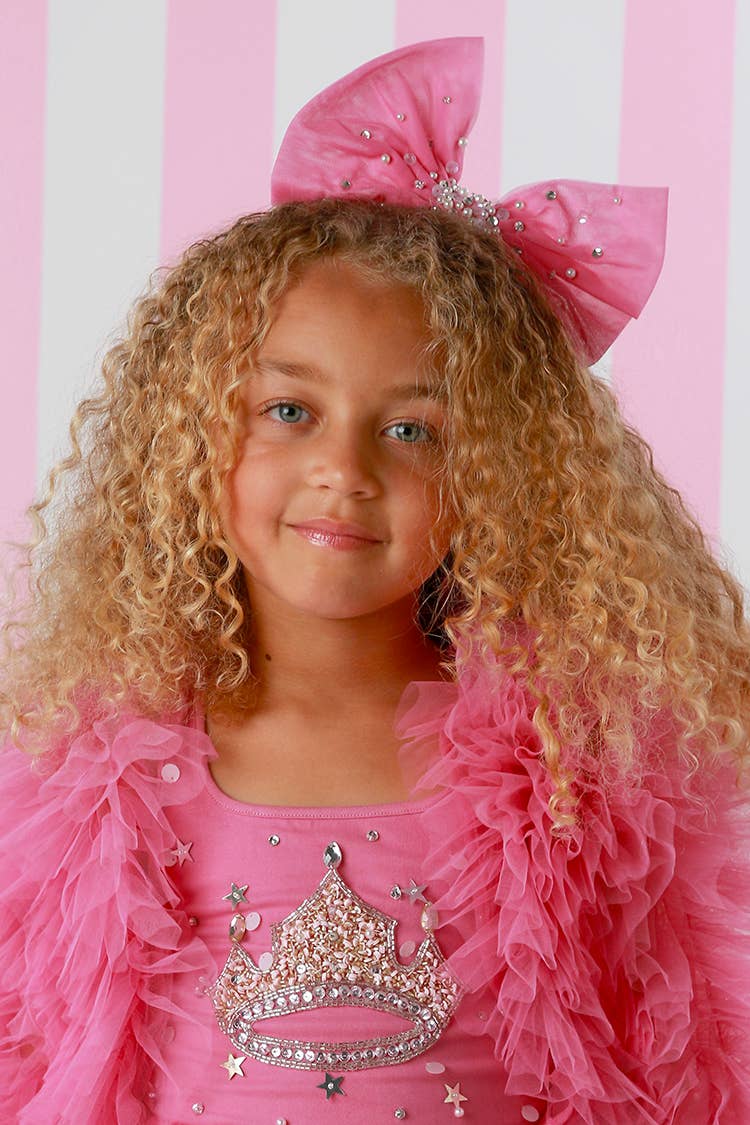 Candy Pink Bow Headband: Candy Pink / One Size