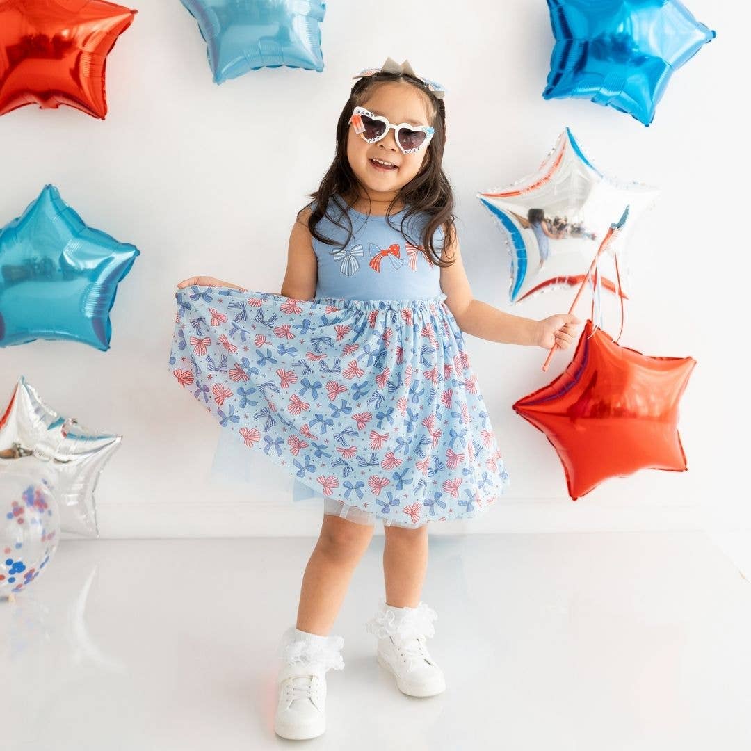 Patriotic Bow Tank Tutu Dress - 4th of July - Girls Dresses