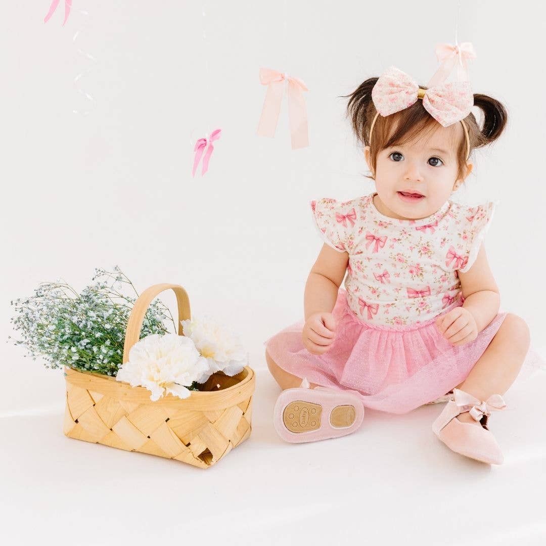 Ditsy Floral Short Sleeve Tutu Bodysuit - Baby Clothes: 12-18M
