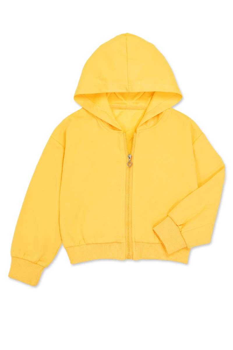 GFJ-3007B Girls Knit Terry Zip-Up Hoodie