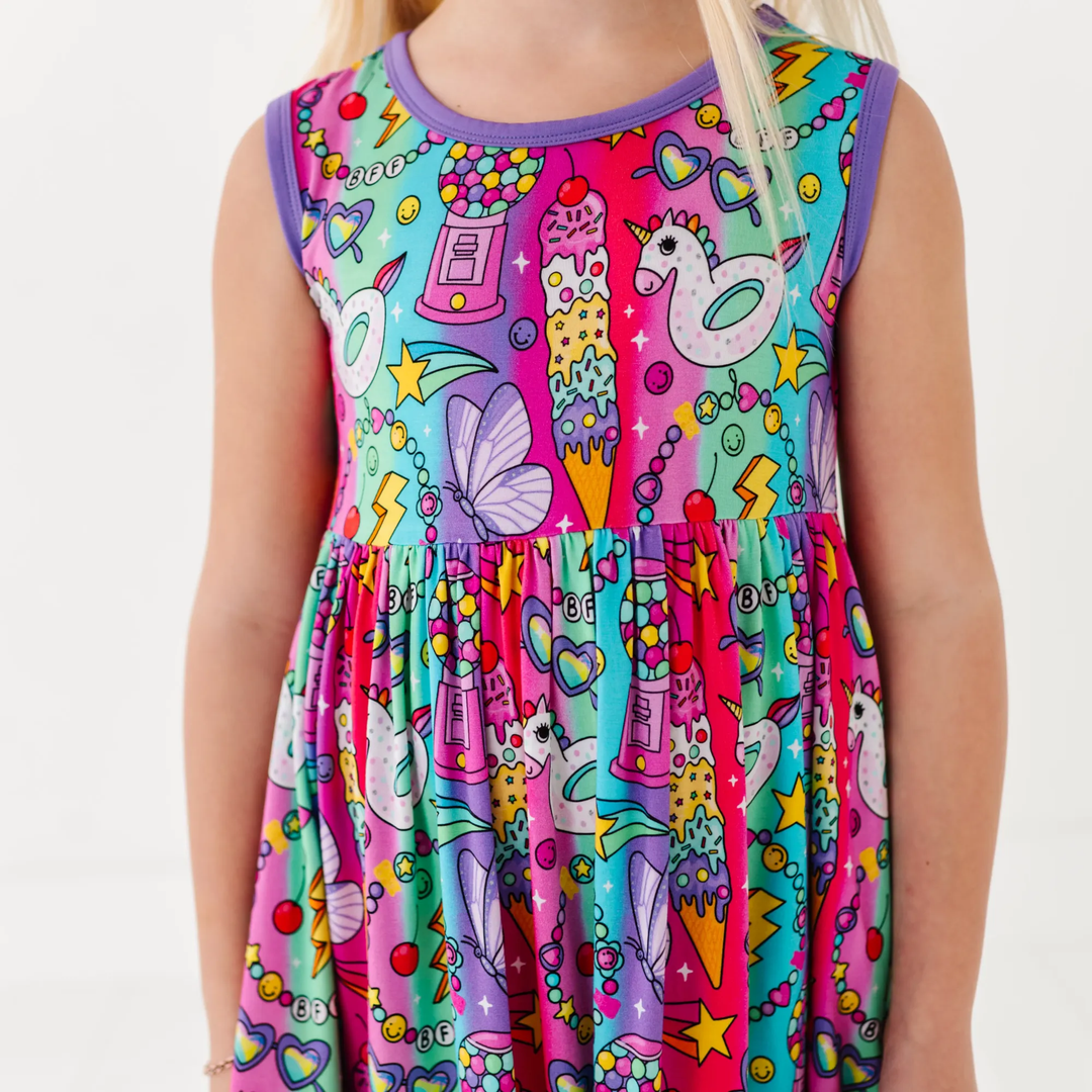 Rocket Lion Skater Dress: 3T