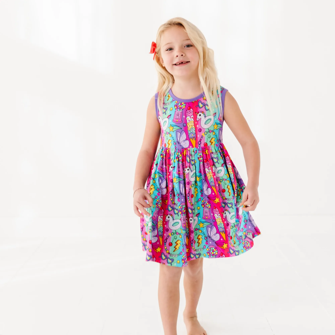 Rocket Lion Skater Dress: 3T