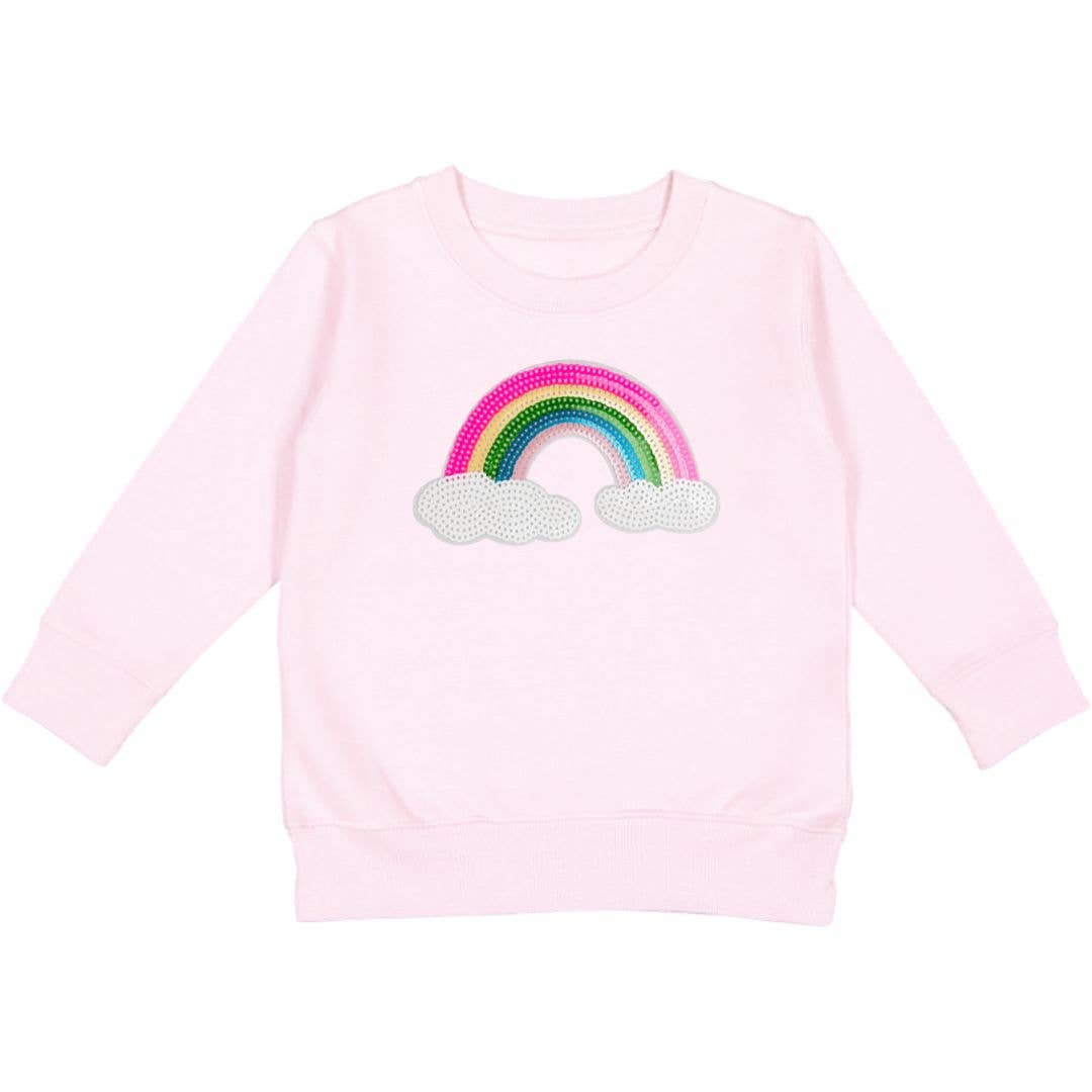 Rainbow Sequin Patch Sweatshirt - Ballet - Girls Clothes