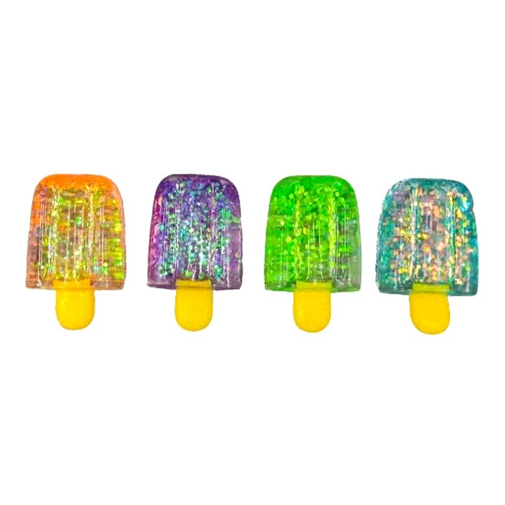 12PCS - Glitter Popsicle Squeeze Squishy Stress Relief Toy