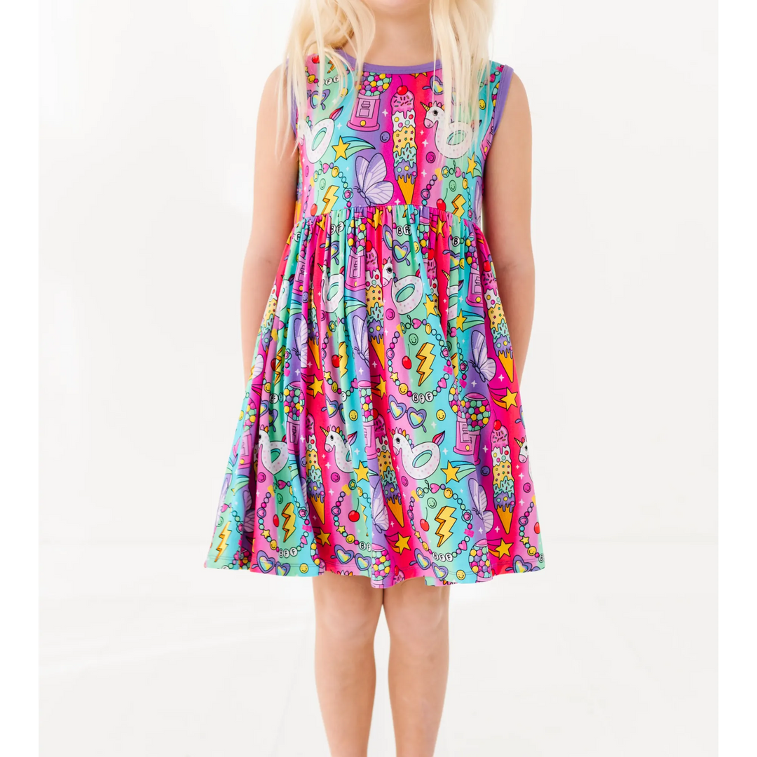 Rocket Lion Skater Dress: 3T