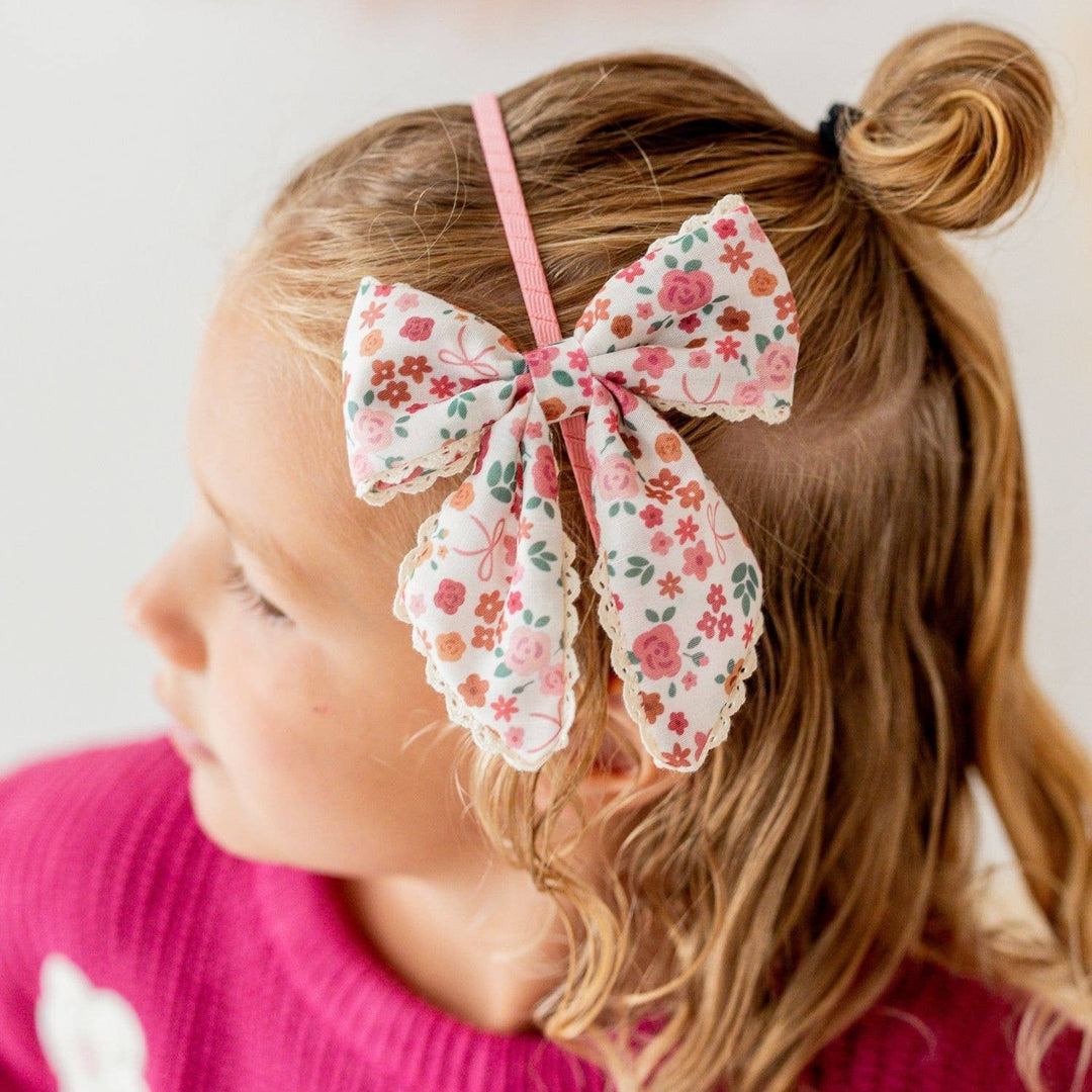 Berry Floral Bow Headband - Kids Fall Hair Accessories