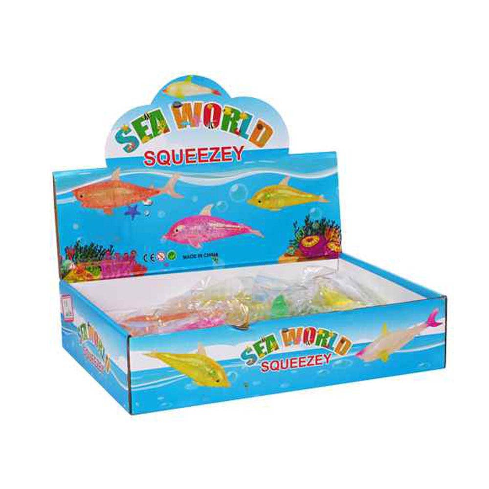 12PCS - Glitter Dolphin Squeeze Squishy Stress Relief Toy