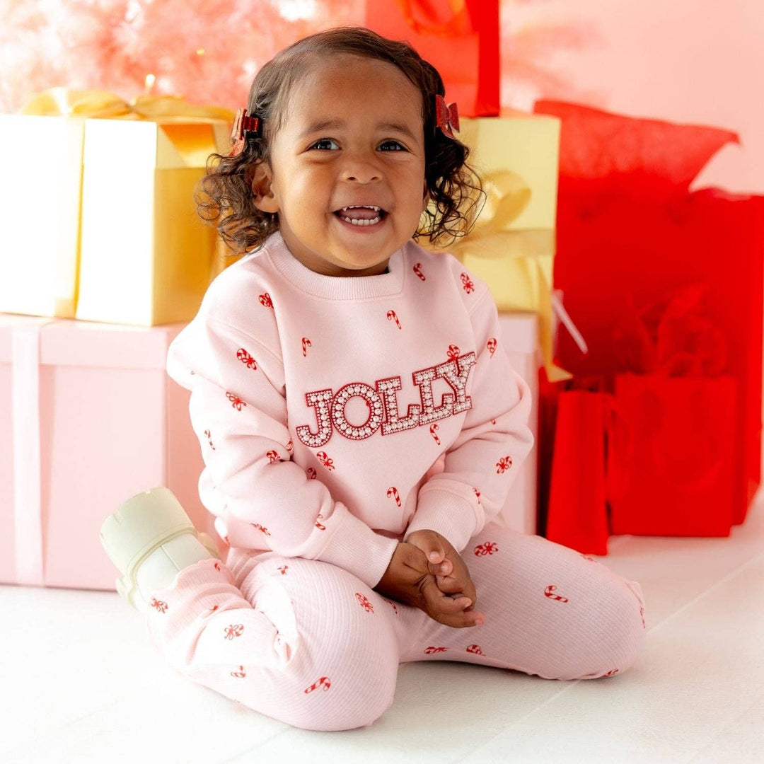 Candy Cane Christmas Flare Legging - Kids Clothing - Holiday