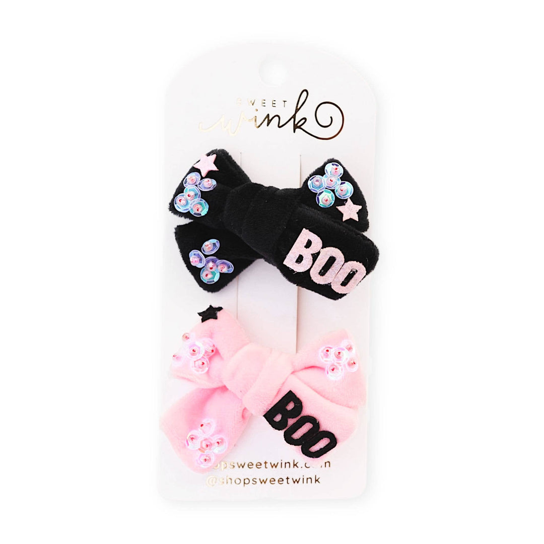 Boo Bows Halloween Clip Set - Hair Bows - Kids Accessories