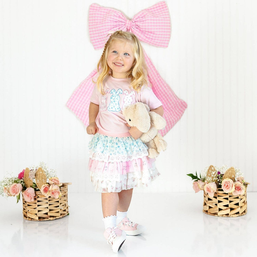 Floral & Lace Tiered Tutu - Kids Boutique Clothing - Spring