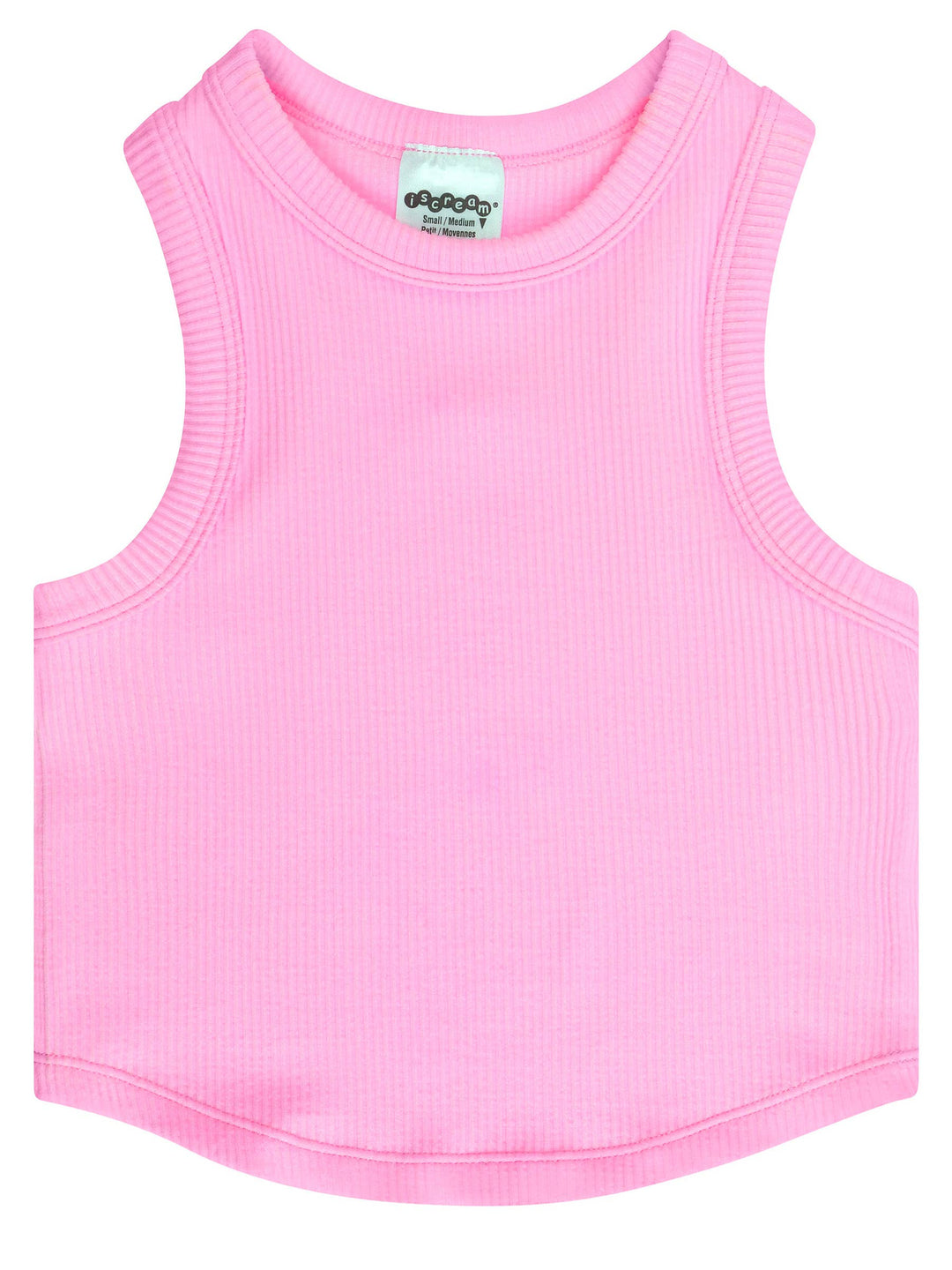 Rose Cropped Ribbed Racerback Tank Top (Youth S/M (7-10))