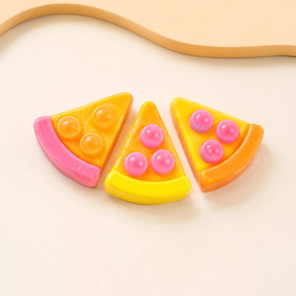 24PCS - Pizza Slice Squeeze Squishy Stress Relief Toy