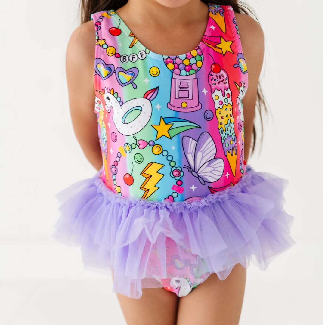Rocket Lion Girls Swimsuit With Tutu: 5/6