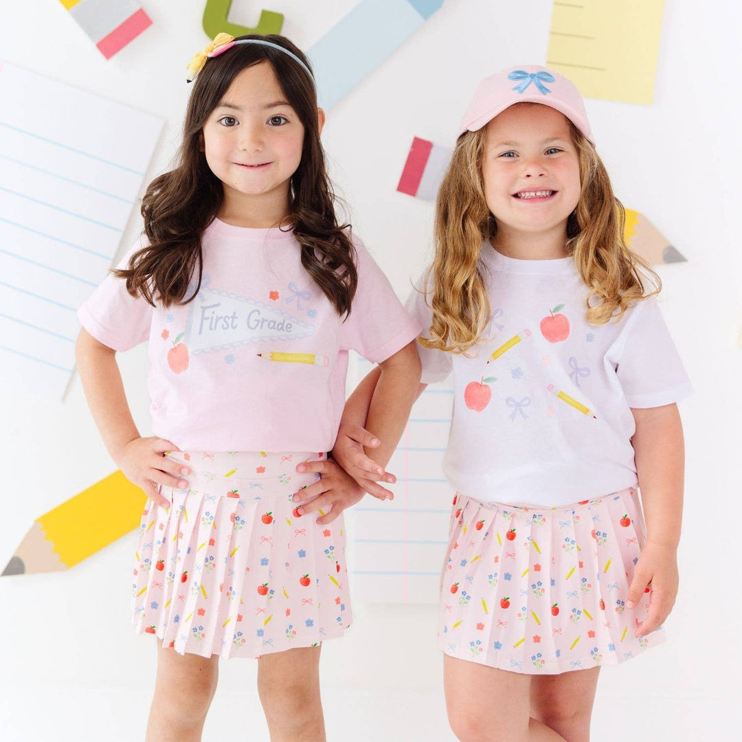 First Grade Bow Pennant Short Sleeve T-Shirt -Back To School