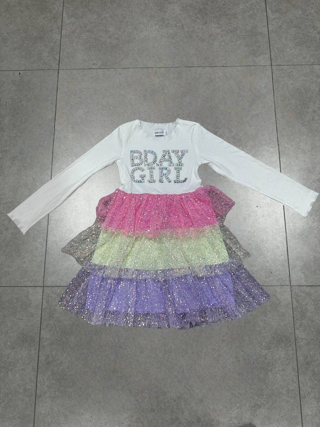 Bday Girl Rhinestone Dress