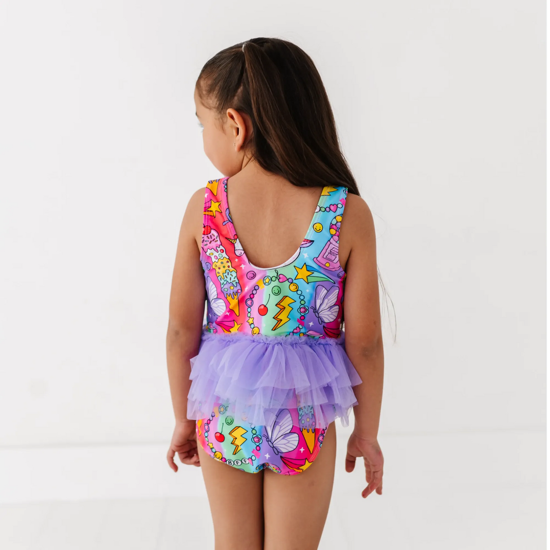 Rocket Lion Girls Swimsuit With Tutu: 5/6