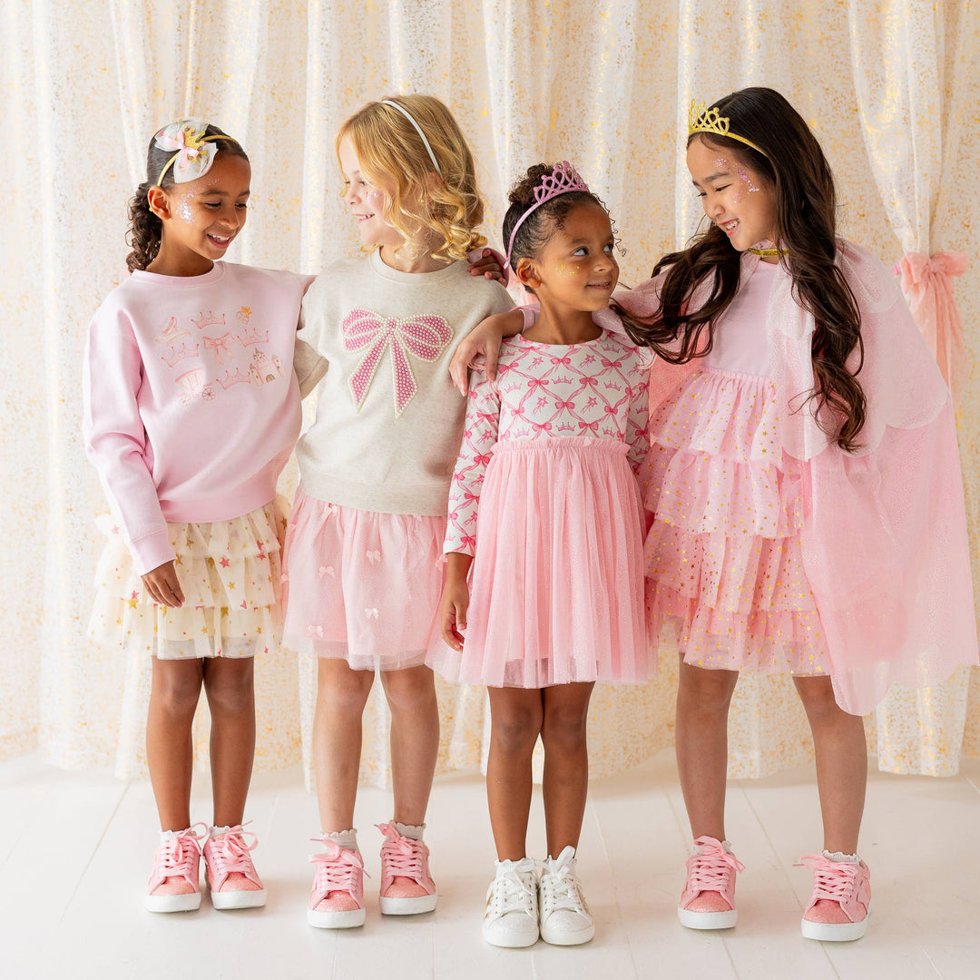 Pretty Pearl Tulle Bow Headband - Kids Hair Accessories