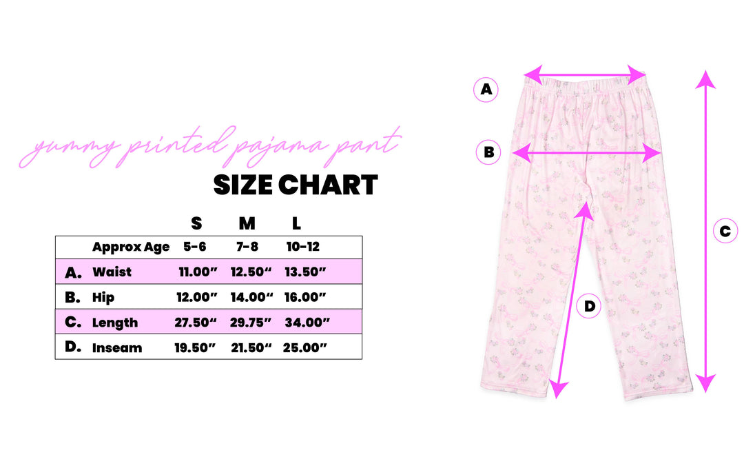 Paris Print Yummy Pajama Set with Headband (4 PACK)