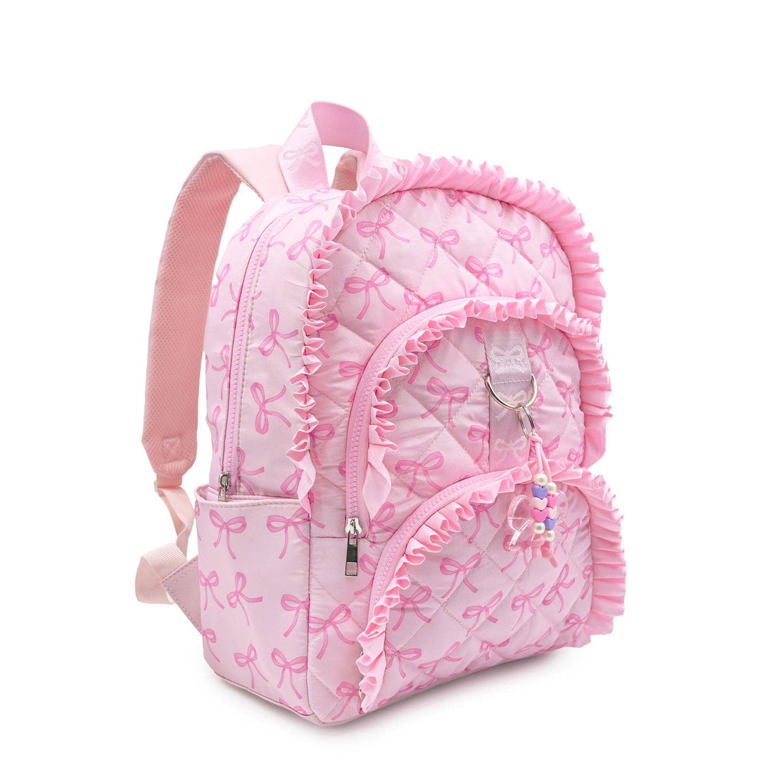 Bow & Ruffle Quilted Large Backpack