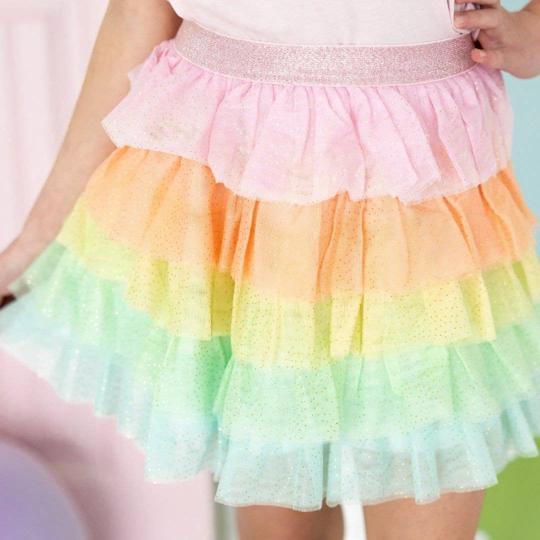 Pastel Petal Tutu - Dress Up Skirt - Spring 2025 Clothing: 4-6Y