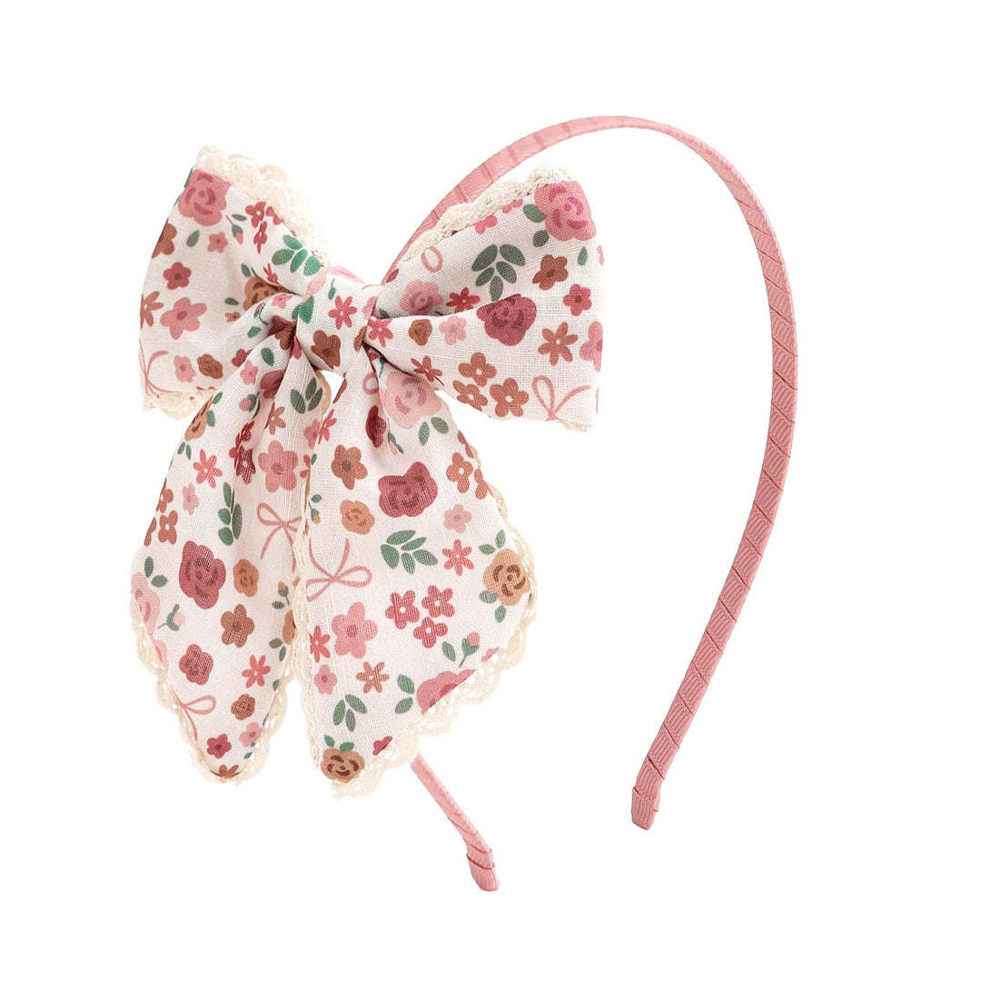 Berry Floral Bow Headband - Kids Fall Hair Accessories