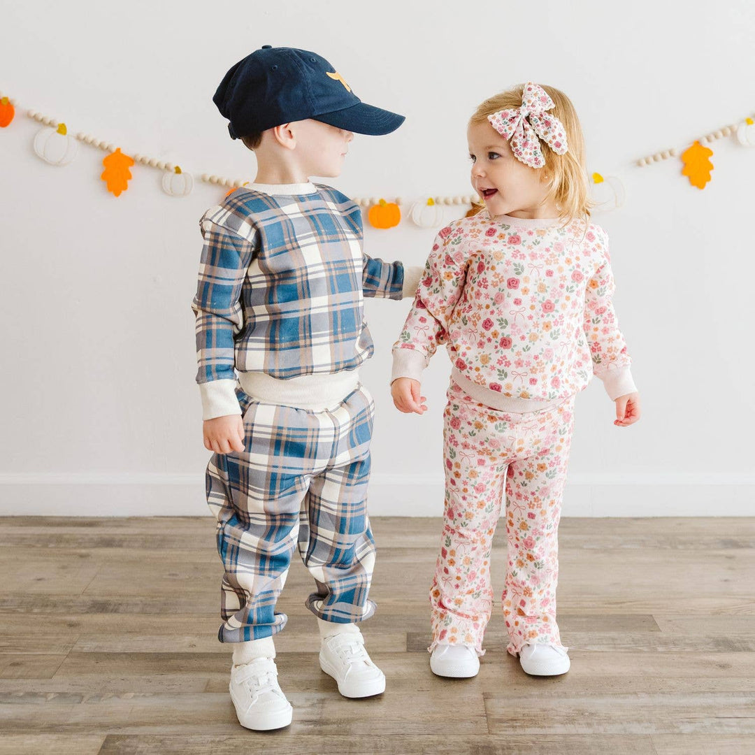 Berry Floral Flare Legging - Kids Boutique Clothing - Fall