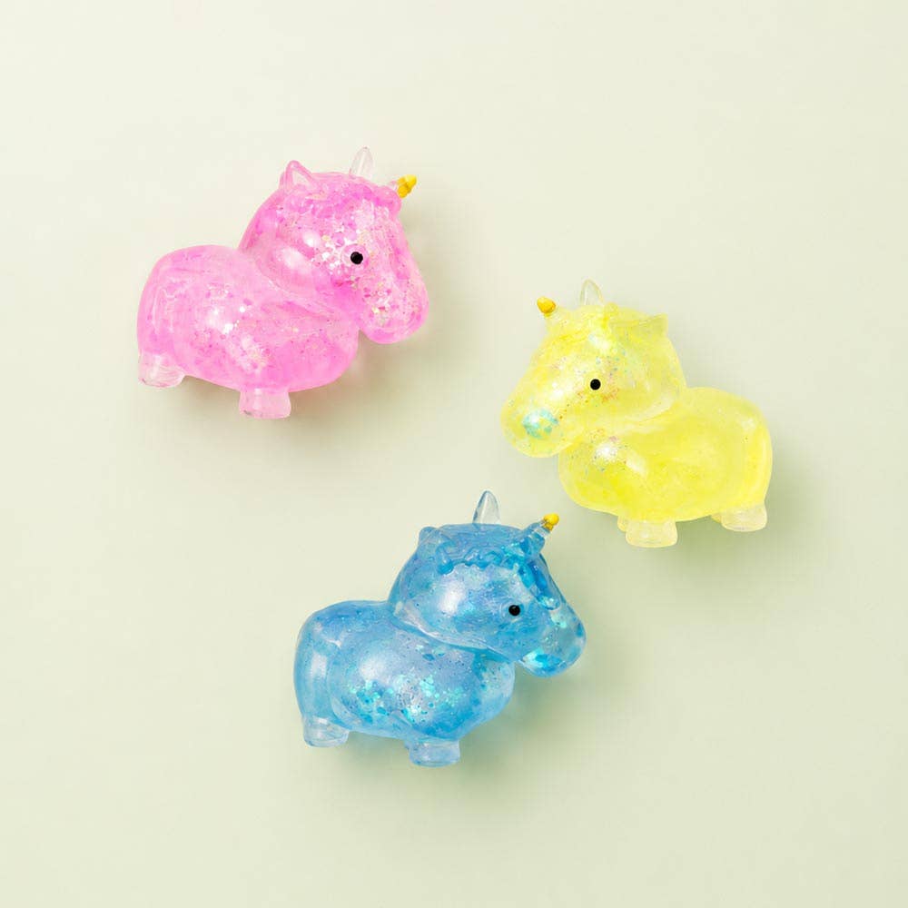 12PCS - Glitter Unicorn Squeeze Squishy Stress Relief Toy