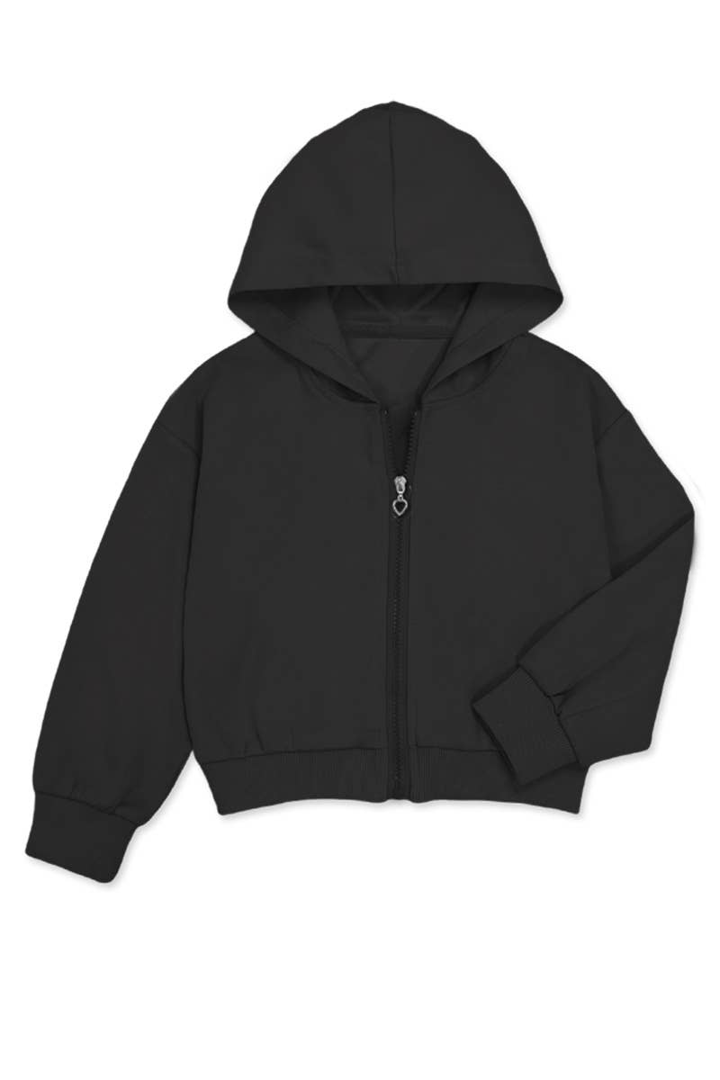 GFJ-3007B Girls Knit Terry Zip-Up Hoodie
