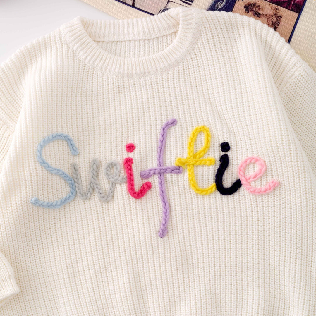 Swiftie embroidery sweater taylor swift inspired sweater: 6-9M