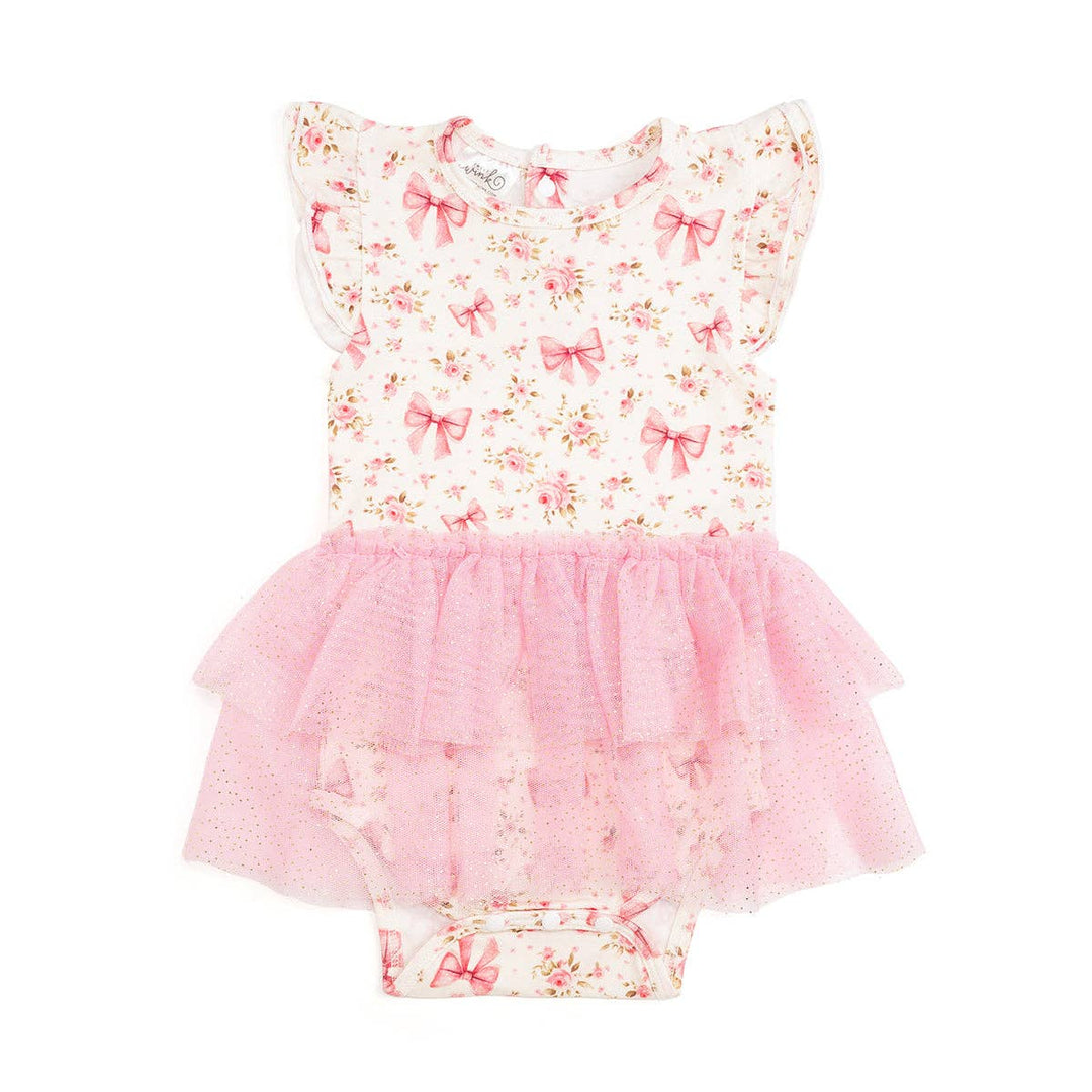 Ditsy Floral Short Sleeve Tutu Bodysuit - Baby Clothes: 12-18M