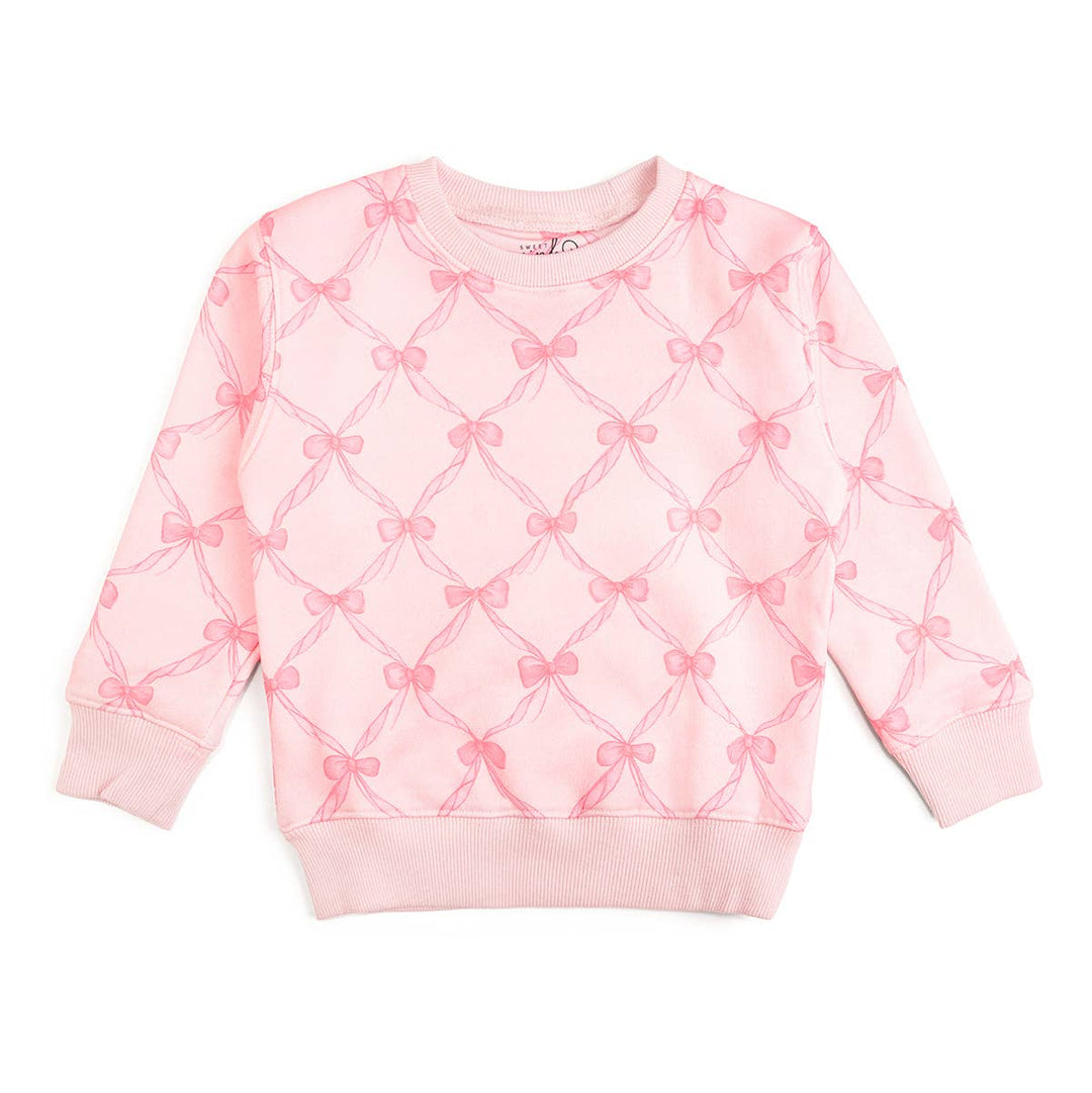 Bow Trellis Sweatshirt - Ballet - Kids Boutique Clothing