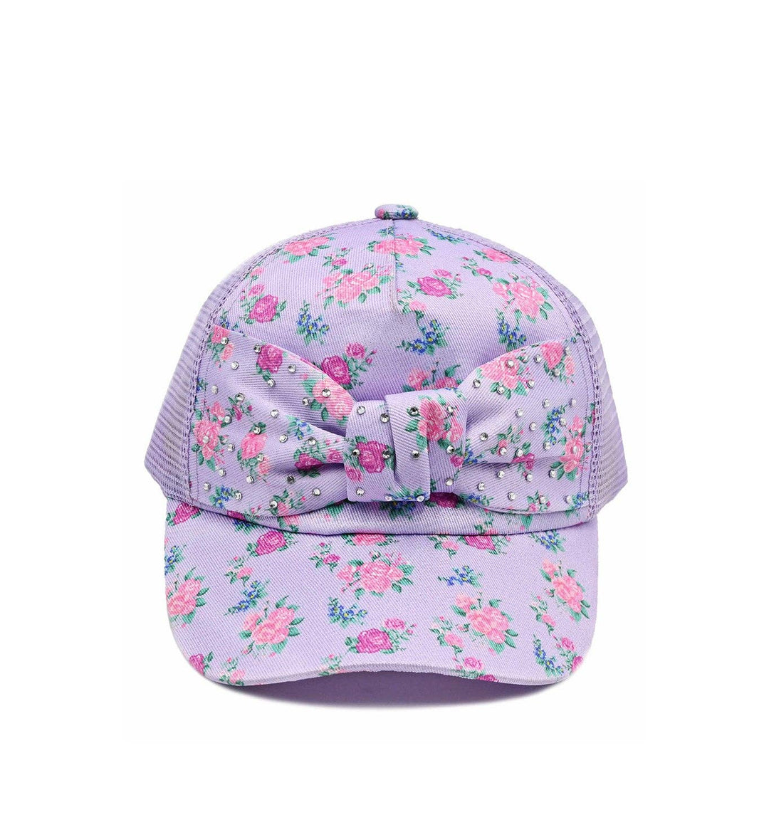 Pink Floral Printed Trucker Hat