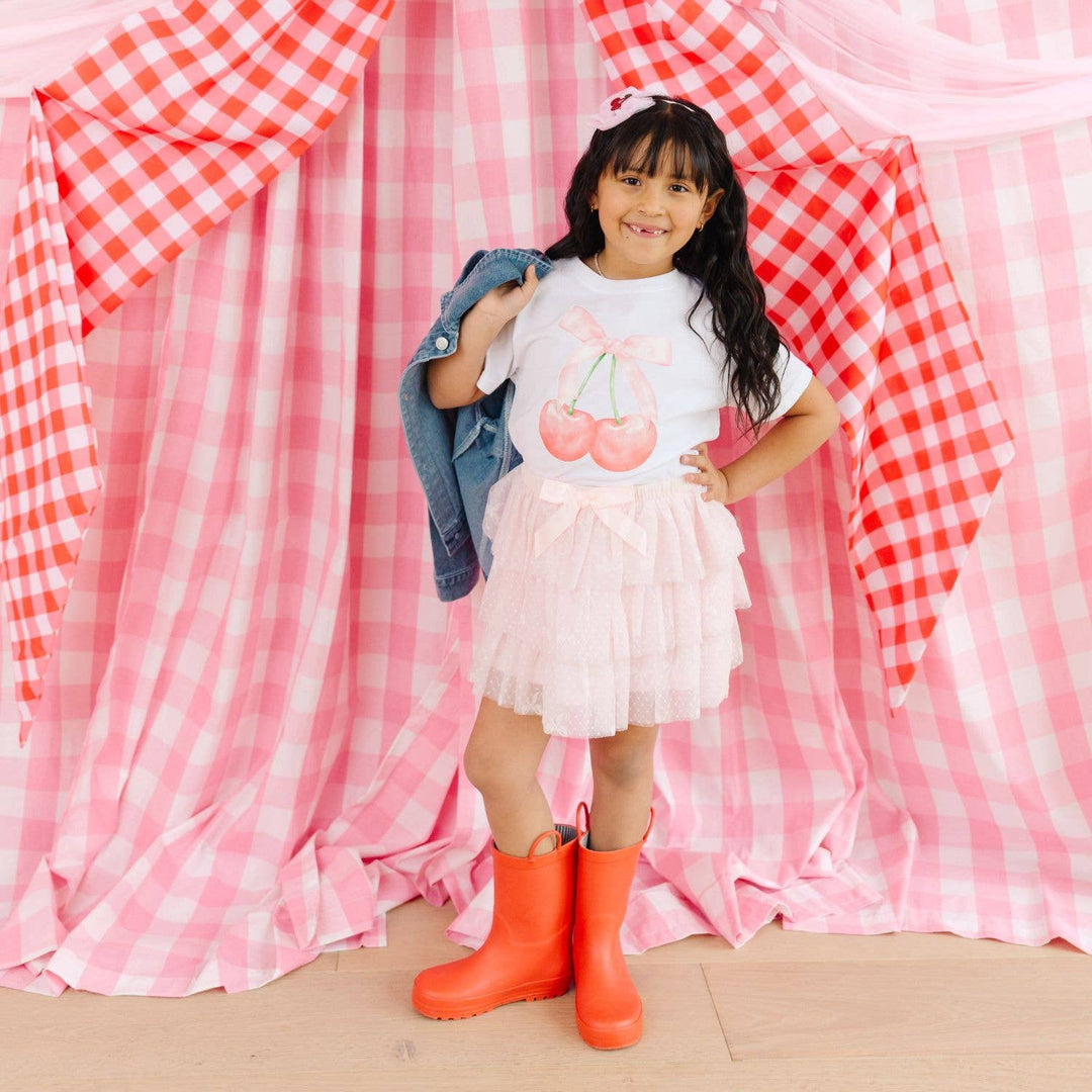 Bow Lace Tiered Tutu - Kids Boutique Clothing