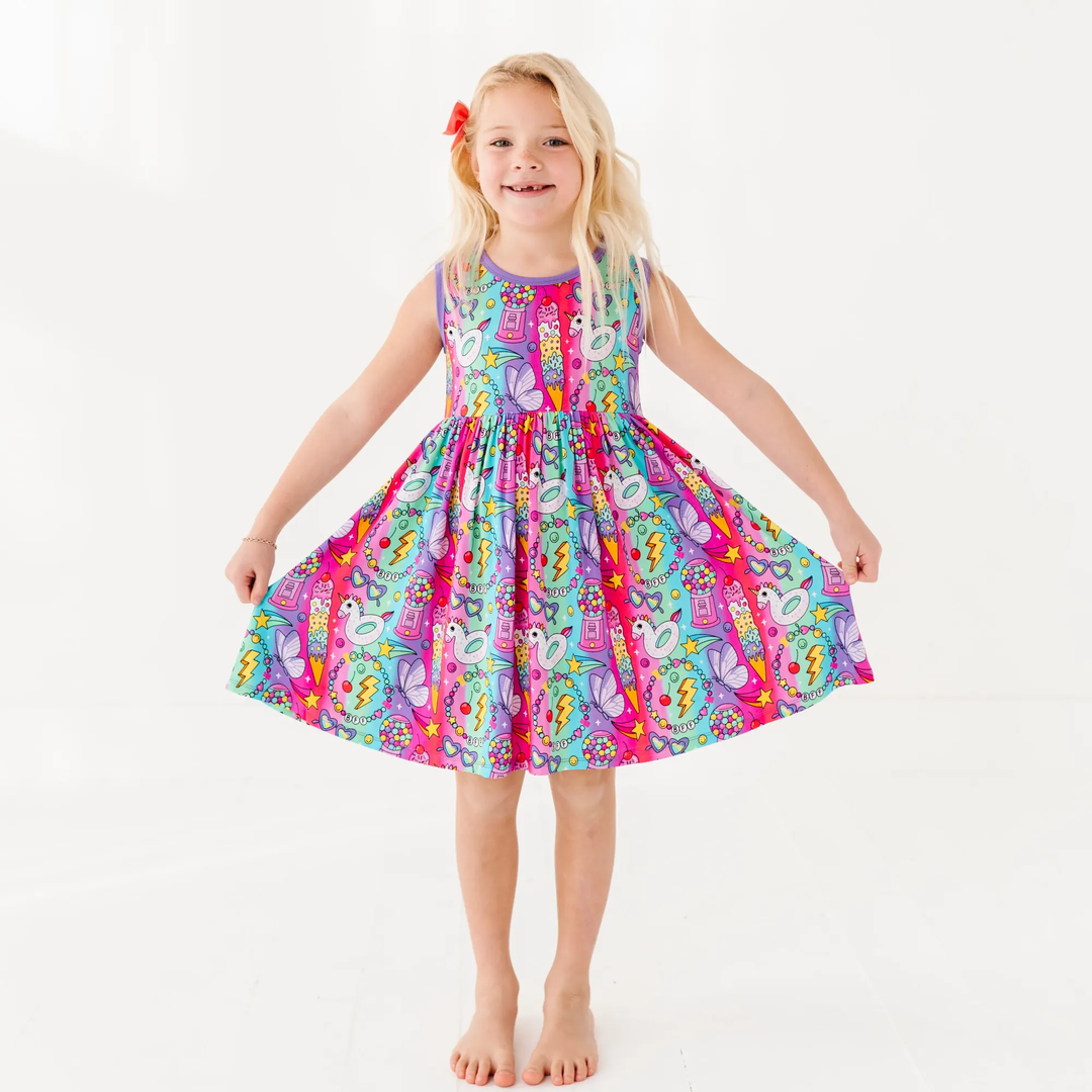 Rocket Lion Skater Dress: 3T