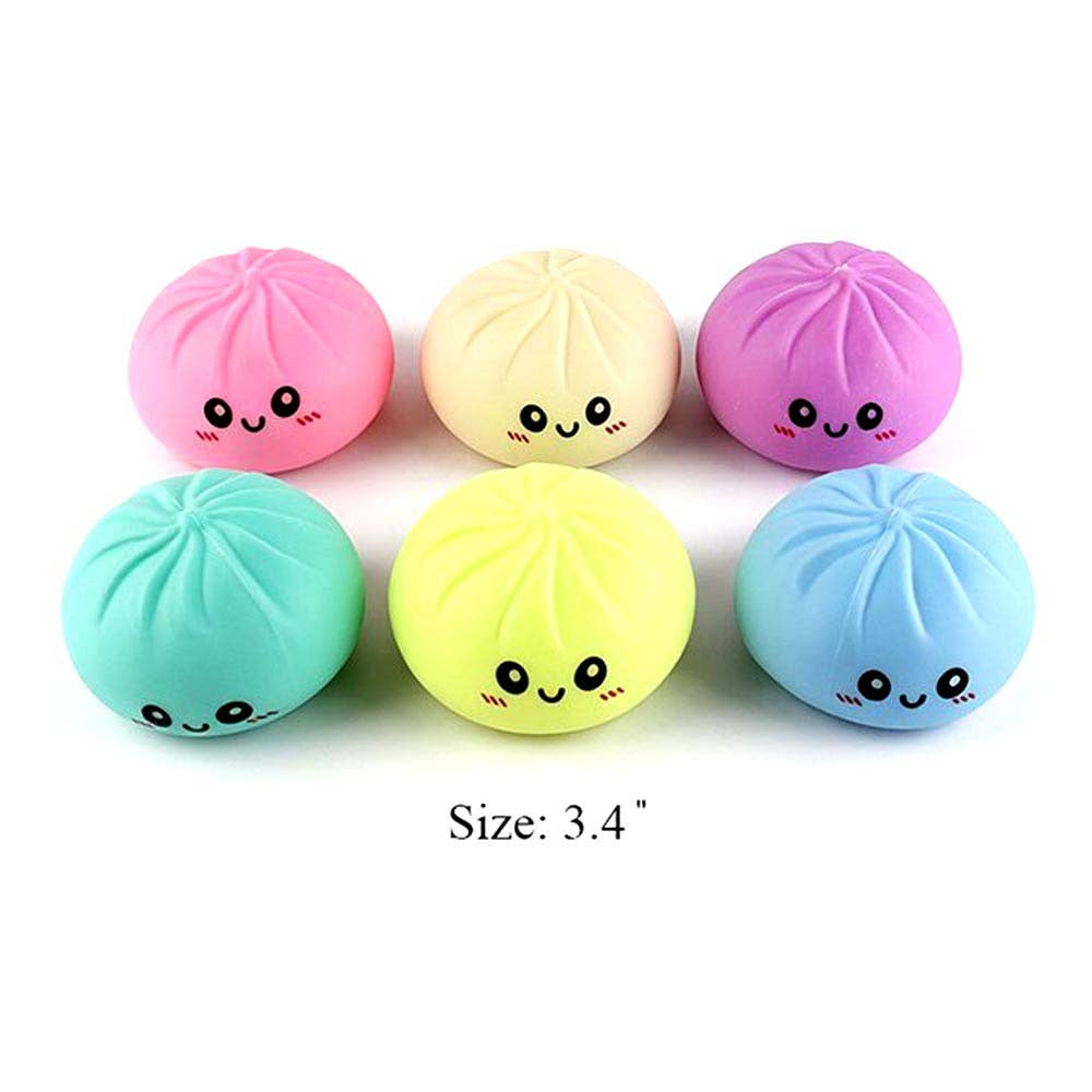 12PCS - Pastel Steamed Bao Bun Dumpling Squeeze Squishy Stress Relief Toy