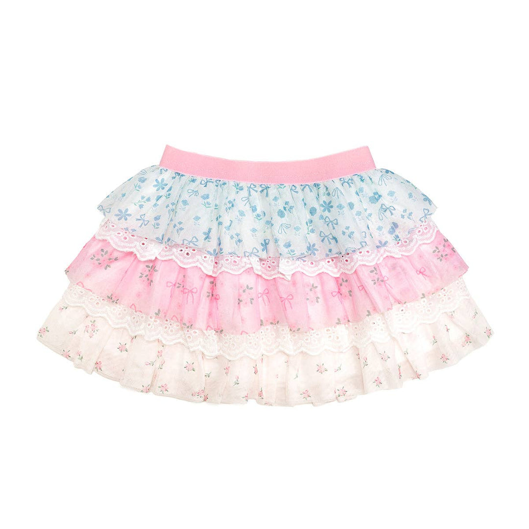 Floral & Lace Tiered Tutu - Kids Boutique Clothing - Spring
