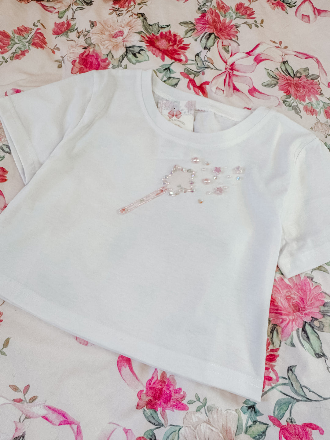 Girls Bespoken Cropped Wand Tee