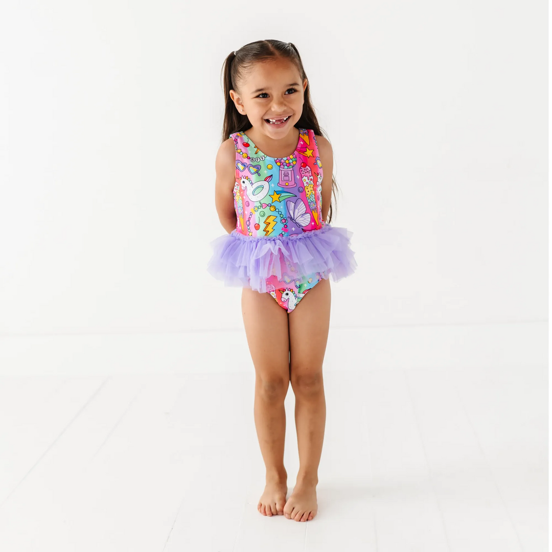 Rocket Lion Girls Swimsuit With Tutu: 5/6