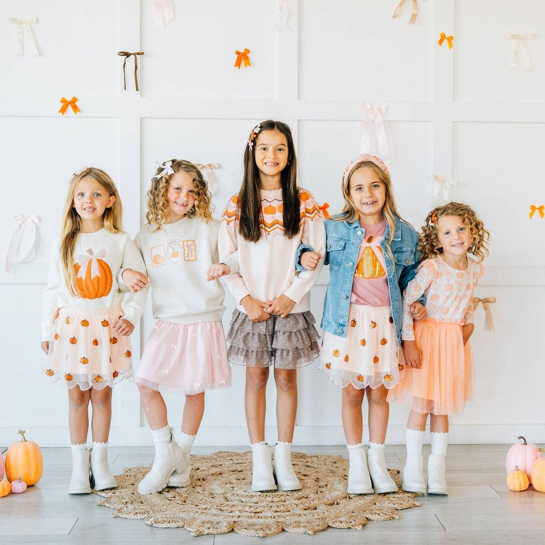 Pumpkin Cameo Sweatshirt - Kids Clothing - Fall