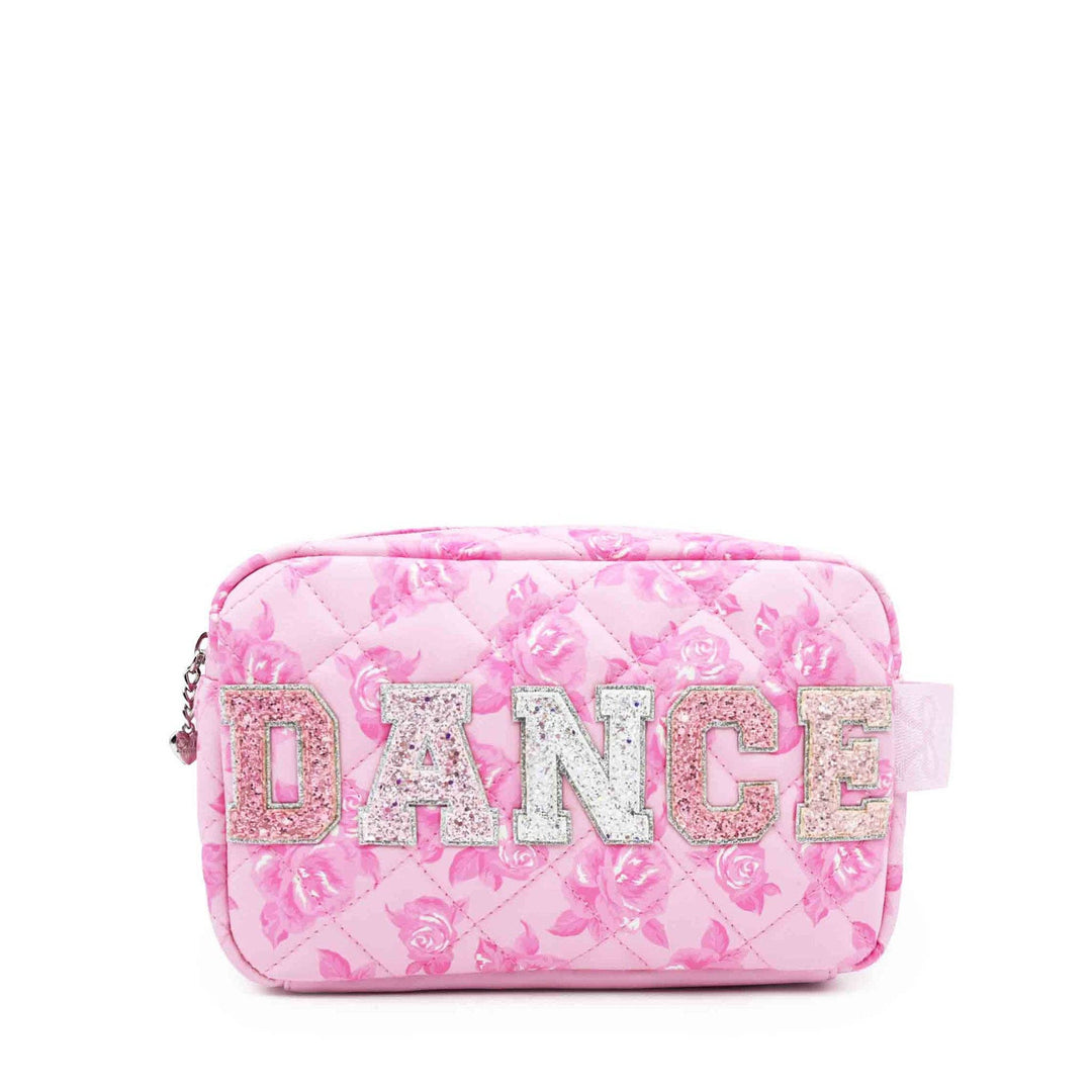 'DANCE' Rose Printed Quilted Pouch